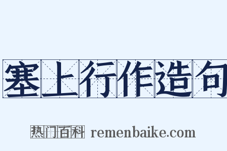 塞上行作造句是什么意思的图片